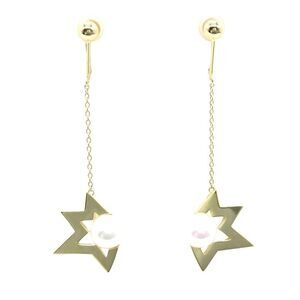 Tasaki Akoya Pearl Earrings K18 Yellow Gold